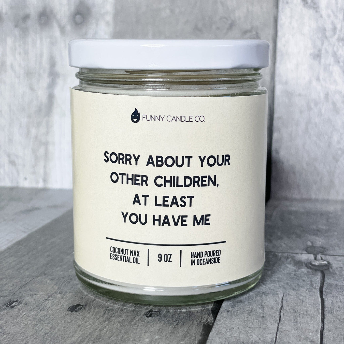 Sorry About Your Children candle The Teal Bandit 