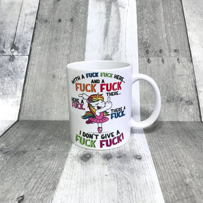"Don't give a F" unicorn mug mug The Teal Bandit 
