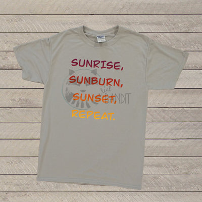Sunburn shirt Adult Tee Shirt The Teal Bandit 