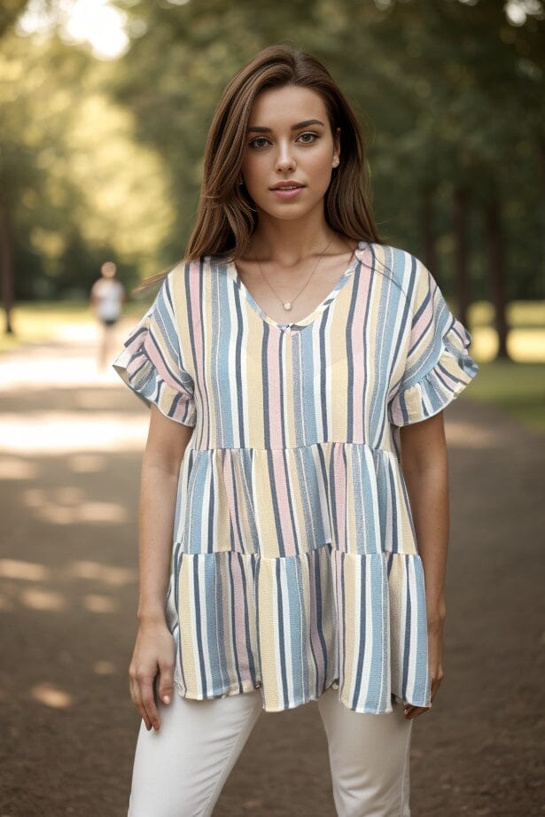 Angelic Striped Short Sleeve BS20 