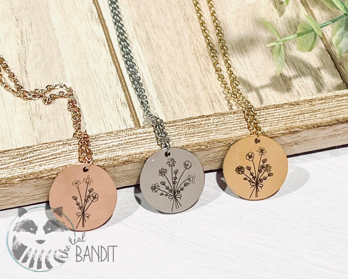 Birth Flower Necklaces The Teal Bandit 