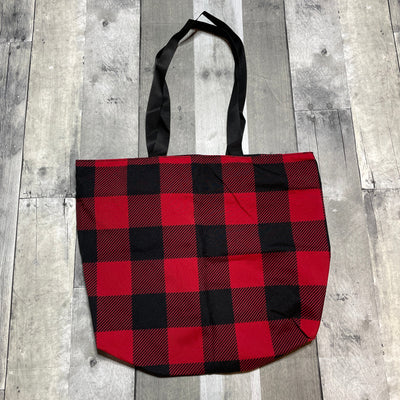 Canvas Tote Bags The Teal Bandit Red Plaid 