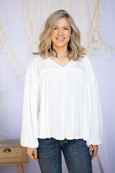 Delicately Decorated White Babydoll Boutique Simplified 