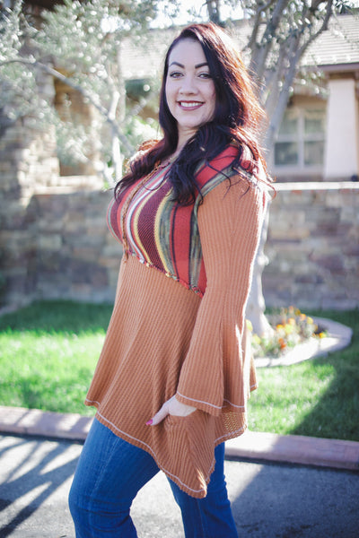 Orange Blossoming Bell Sleeve Giftmas BS75 