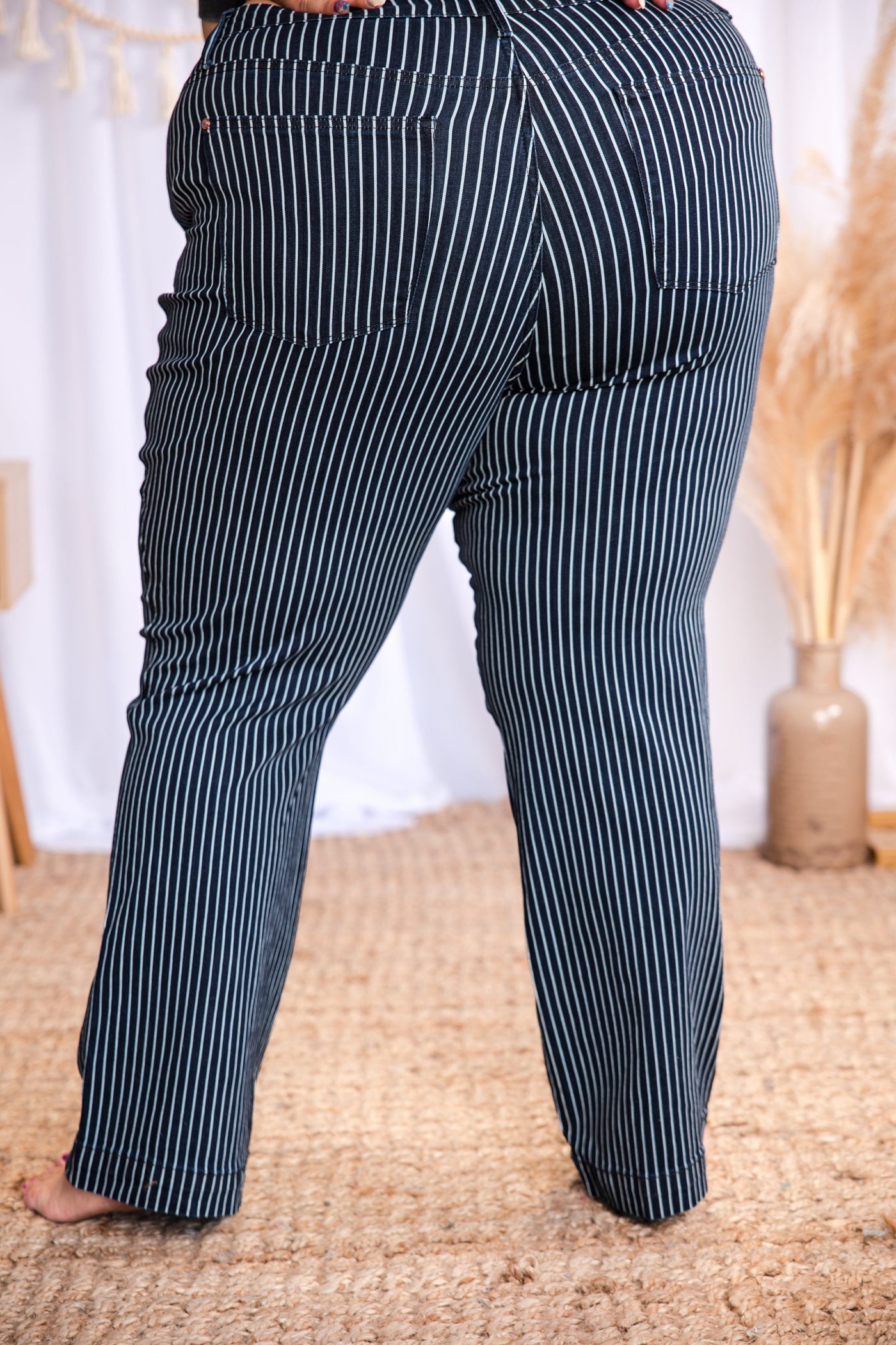 Pinstriped Diva - Tummy Control Judy Blues Giftmas JB Boutique Simplified 