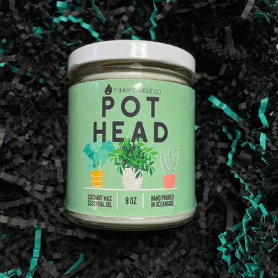 Pot Head Candle The Teal Bandit 