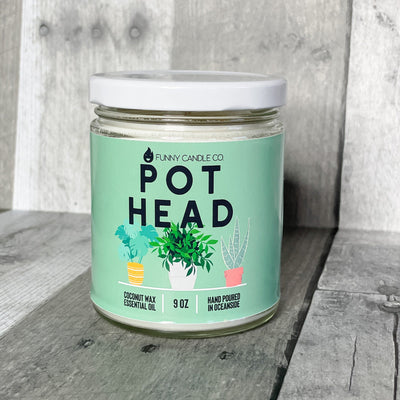 Pot Head Candle The Teal Bandit 