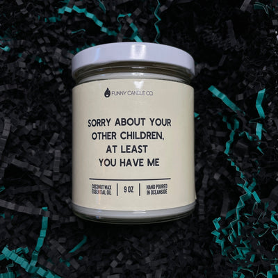 Sorry About Your Children candle The Teal Bandit 
