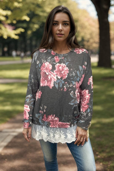 Trimmed In Lace - Pullover OOTD Boutique Simplified 