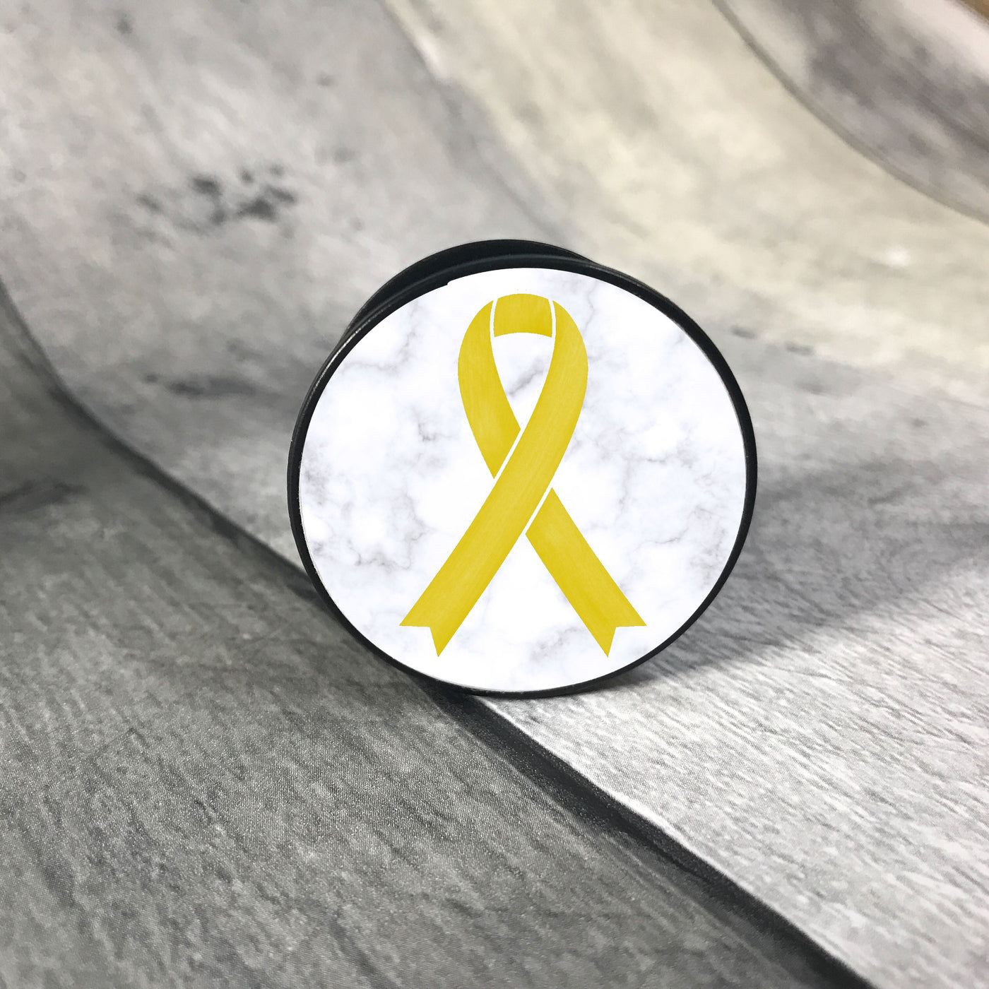 Awareness Ribbon phone grip - marble background phone grip The Teal Bandit 