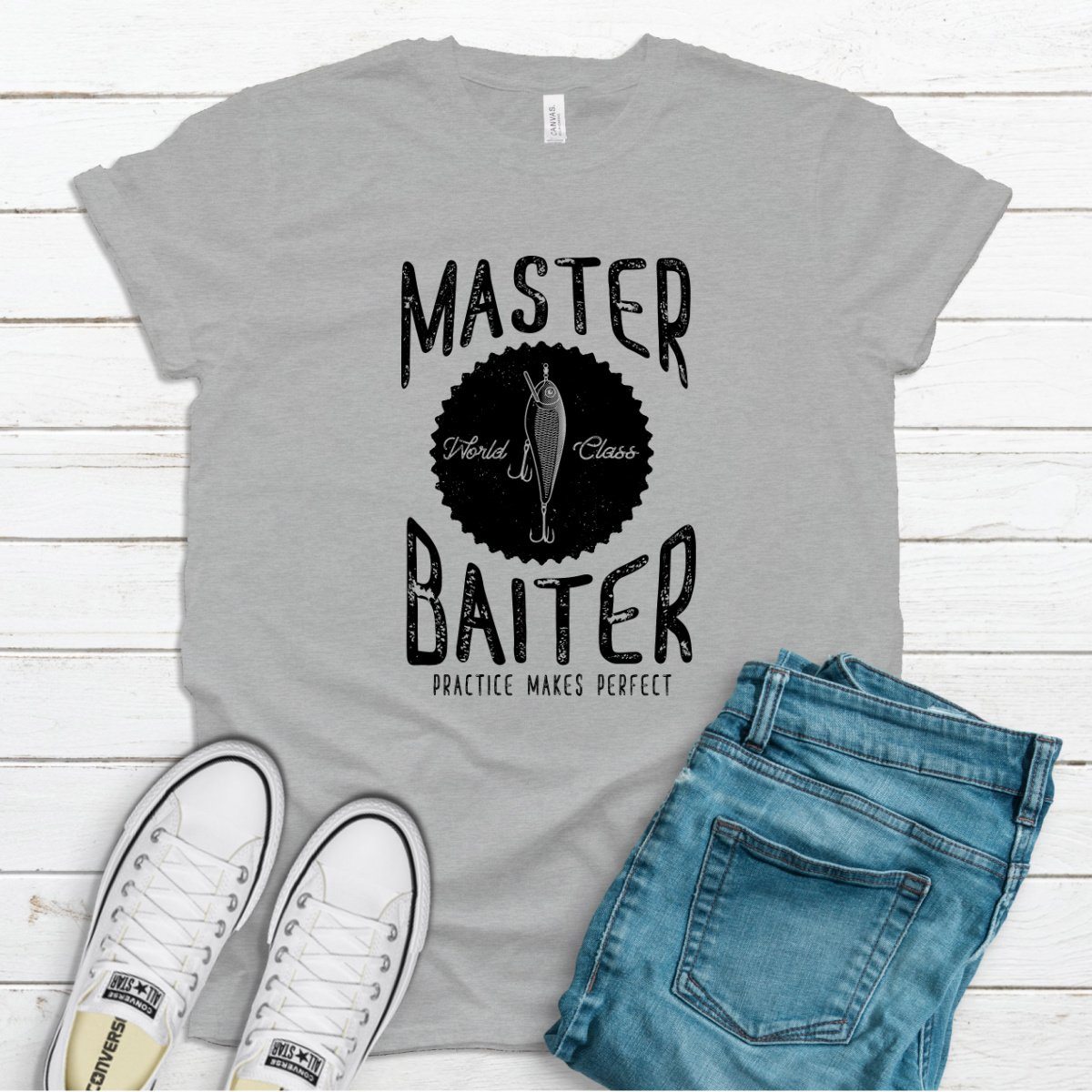 Master Baiter tee shirt Adult Tee Shirt The Teal Bandit 