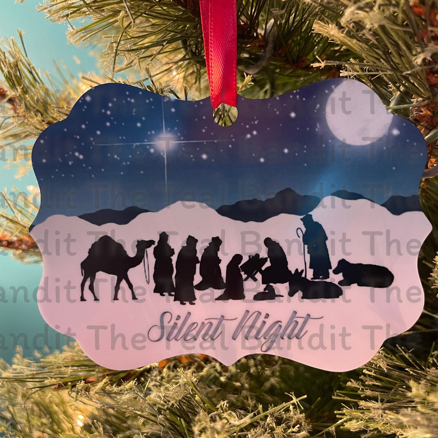 Silent Night Ornament Ornament The Teal Bandit 